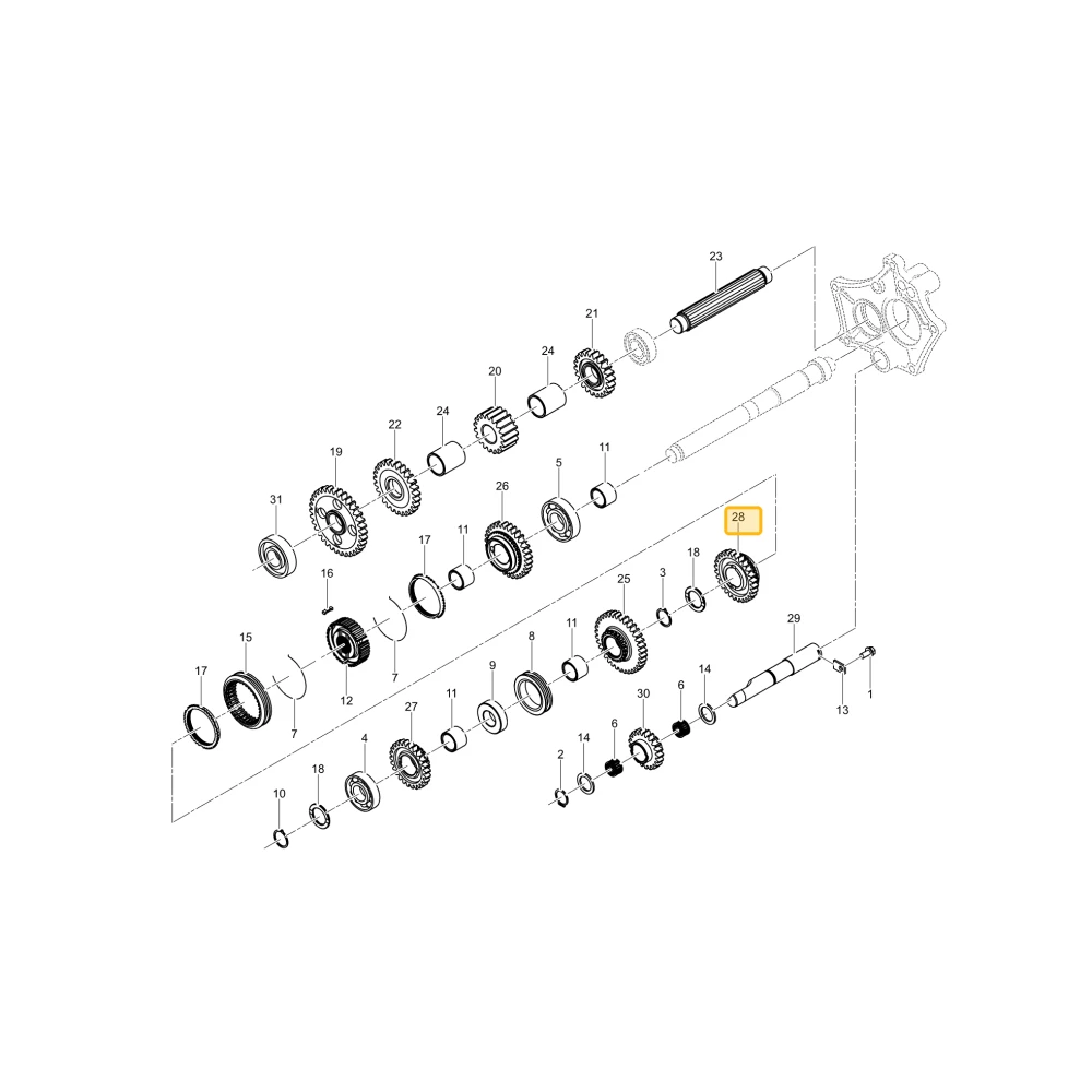 Koło zębate 28 KIOTI T5815-21641