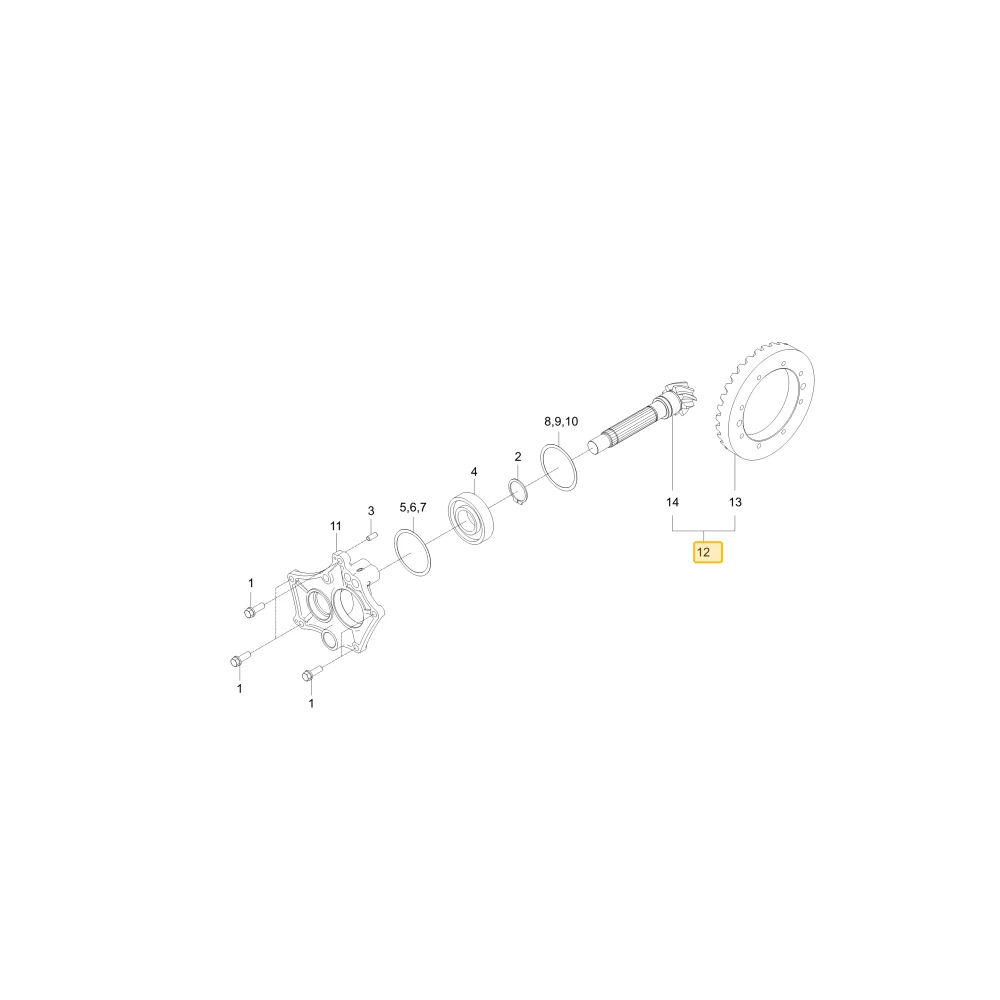 Koło zębate stożkowe spiralne KIOTI T5815-26112