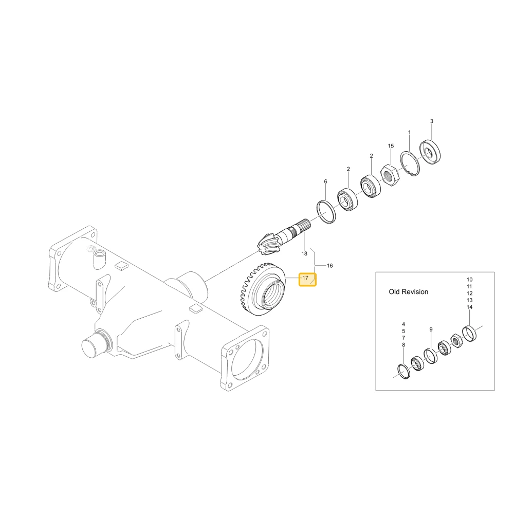Koło zębate stożkowe spiralne 19 KIOTI T5815-42212