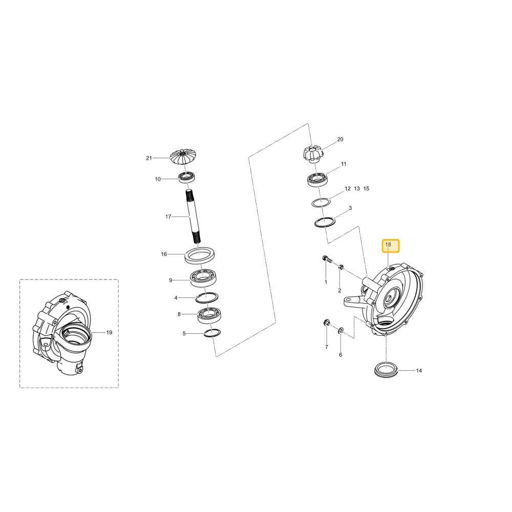 Obudowa przedniej lewej osi KIOTI T5815-43632