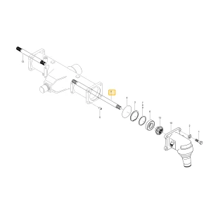 Wał lewego koła zębatego mechanizmu różnicowego KIOTI T5815-43811
