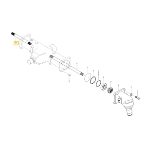 Wał prawego koła zębatego mechanizmu różnicowego KIOTI T5815-43821