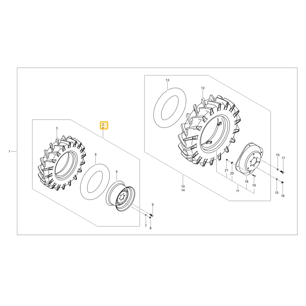 Lewa opona KIOTI T5815-49401
