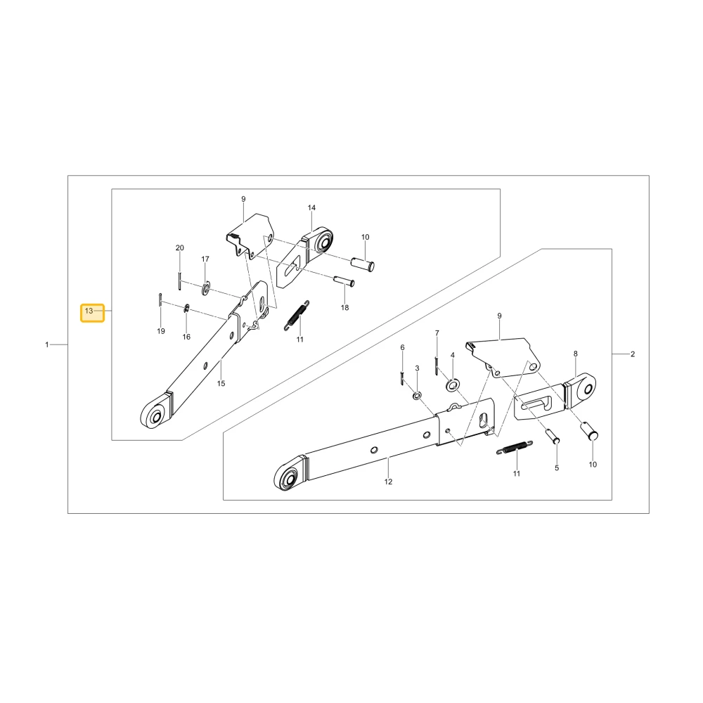 Dolny prawy łącznik KIOTI T5815-65332