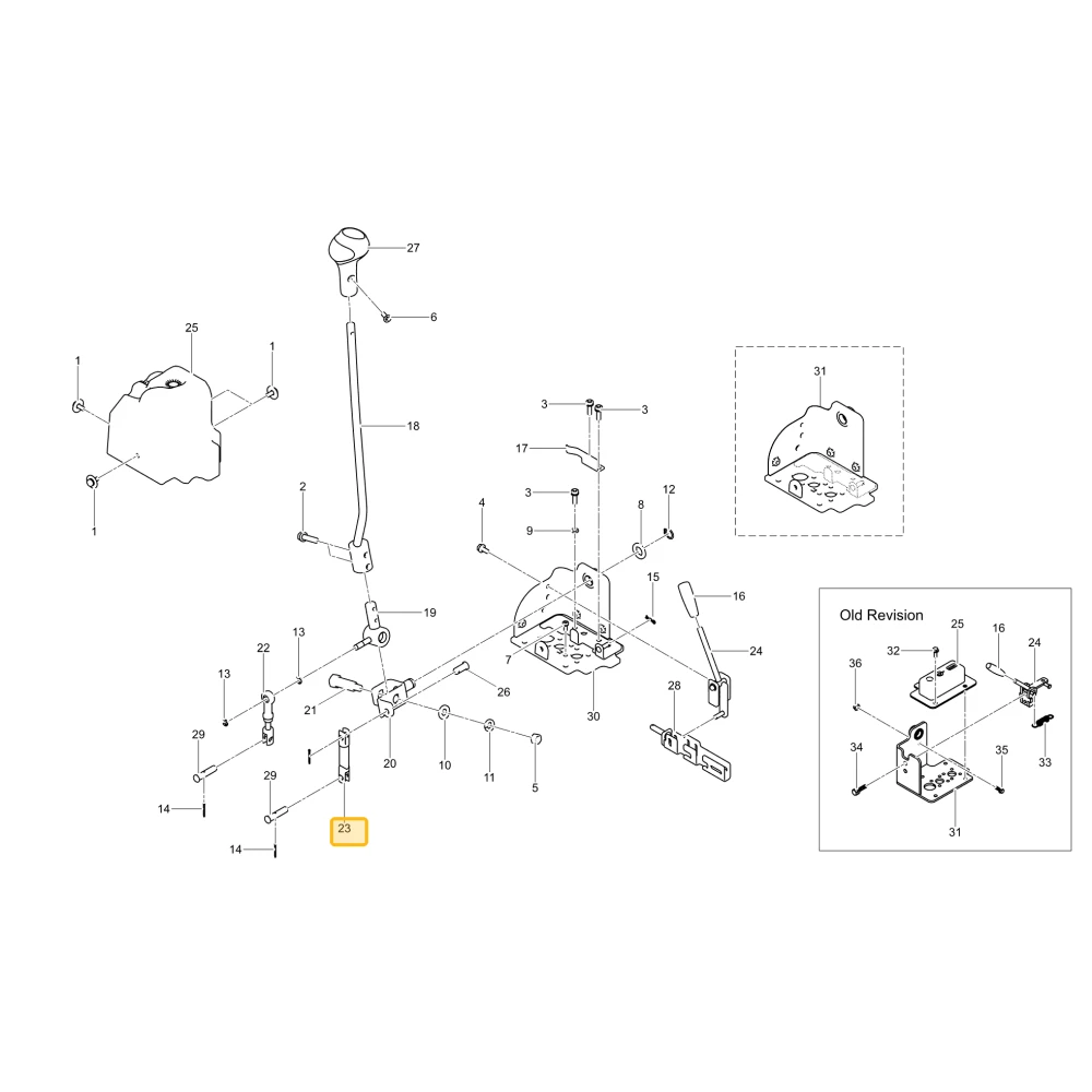 Drążek joysticka 2 KIOTI T5855-57853