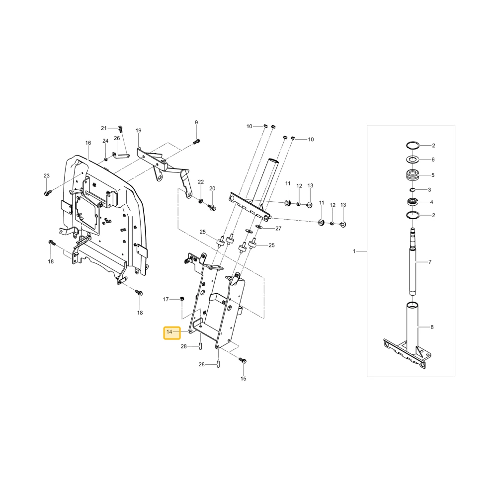 Podpora kierownicza KIOTI T5855-60034