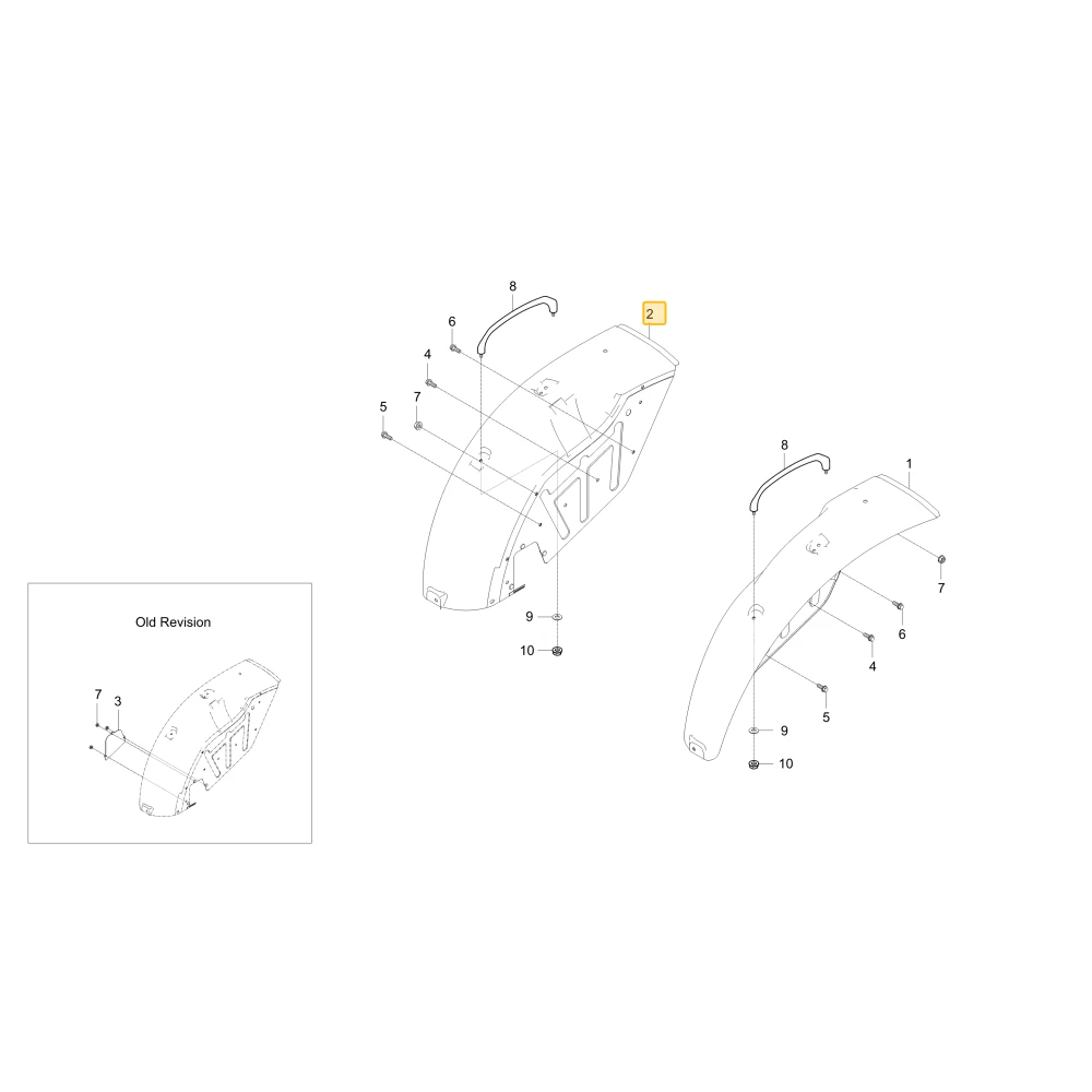 Prawy błotnik KIOTI T5855-61417OE