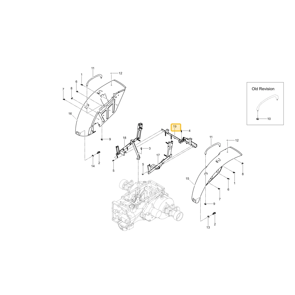 Podpora płyty błotnika Connected KIOTI T5855-61732