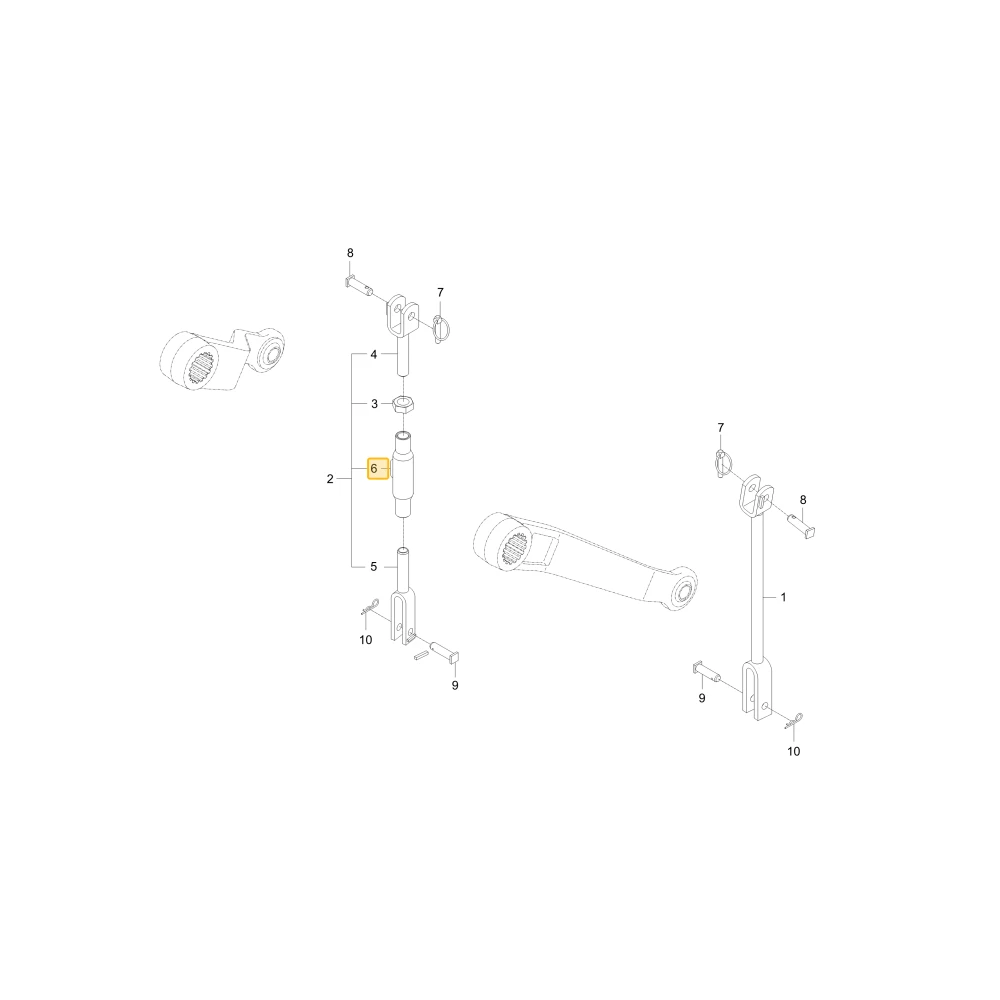 Korpus drążka podnośnika KIOTI T5855-65071
