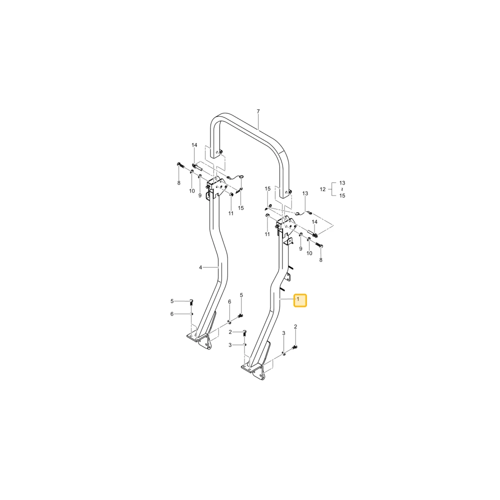Lewa podpora ROPS KIOTI T5855-66814