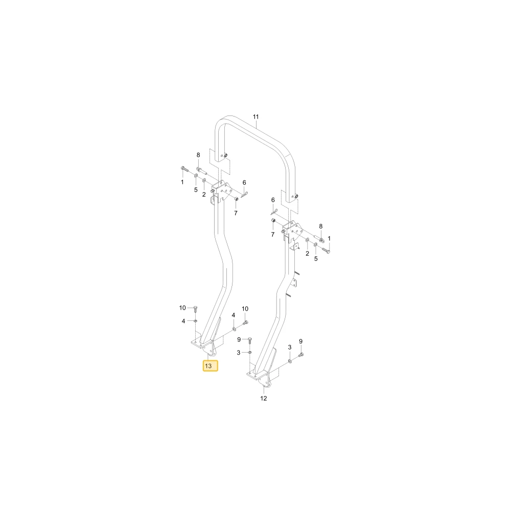 Prawa podpora ROPS KIOTI T5855-66833