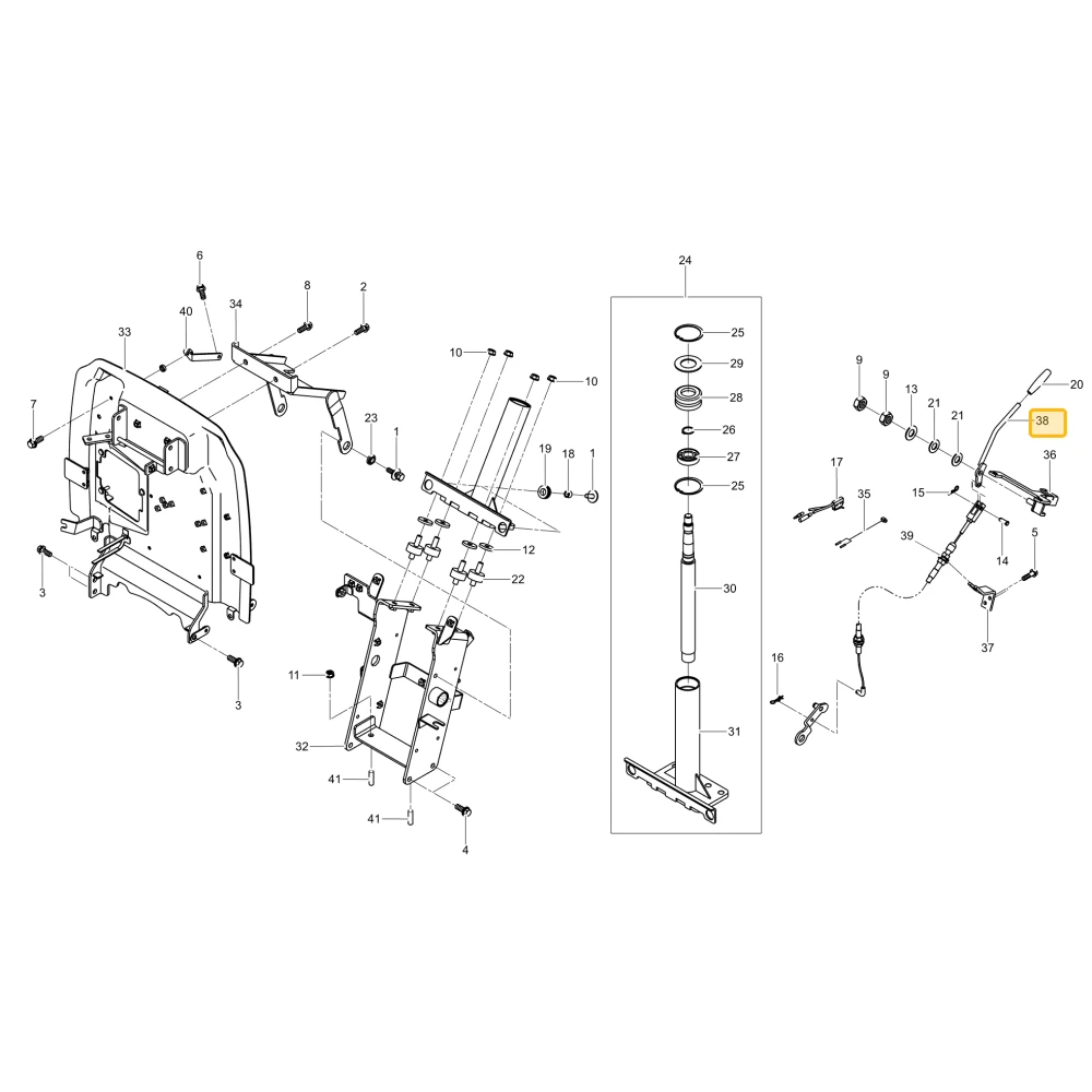 Dźwignia cięgna RPM KIOTI T5855-91492