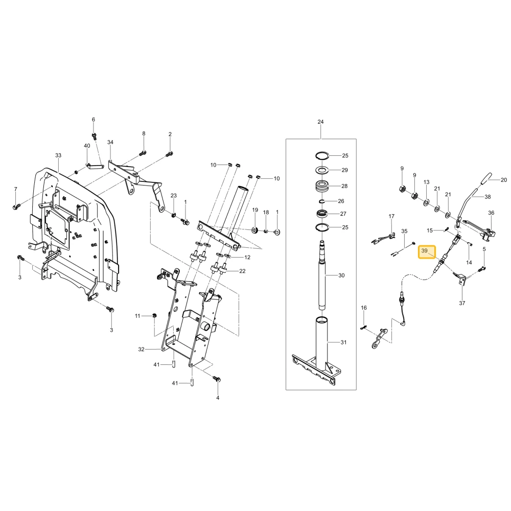Cięgno przewodu RPM KIOTI T5855-91511