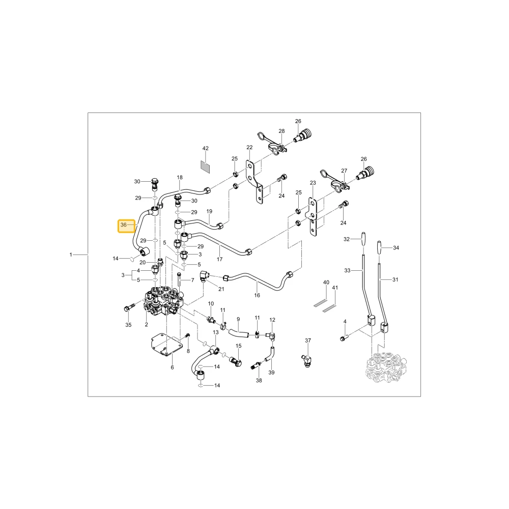 Zewnętrzna rurka hydrauliczna Jp KIOTI T5857-48522