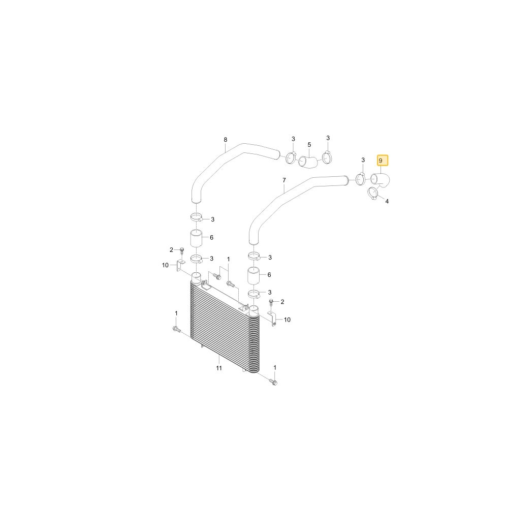 Wąż intercoolera 1 KIOTI T5980-11461