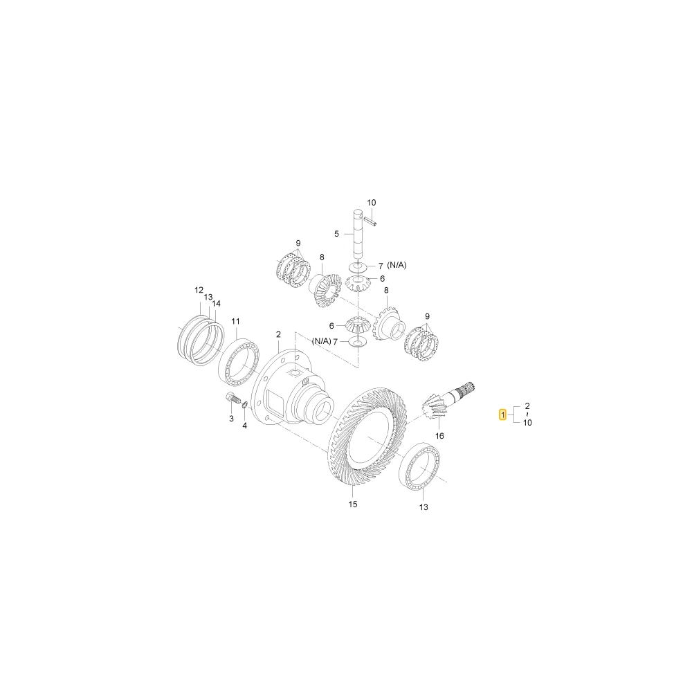Tylne urządzenie mechanizmu różnicowego KIOTI T8101-75033