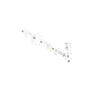 Wał lewego koła zębatego mechanizmu różnicowego KIOTI T8101-75091