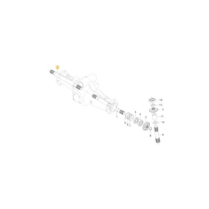 Wał prawego koła zębatego mechanizmu różnicowego KIOTI T8101-75121