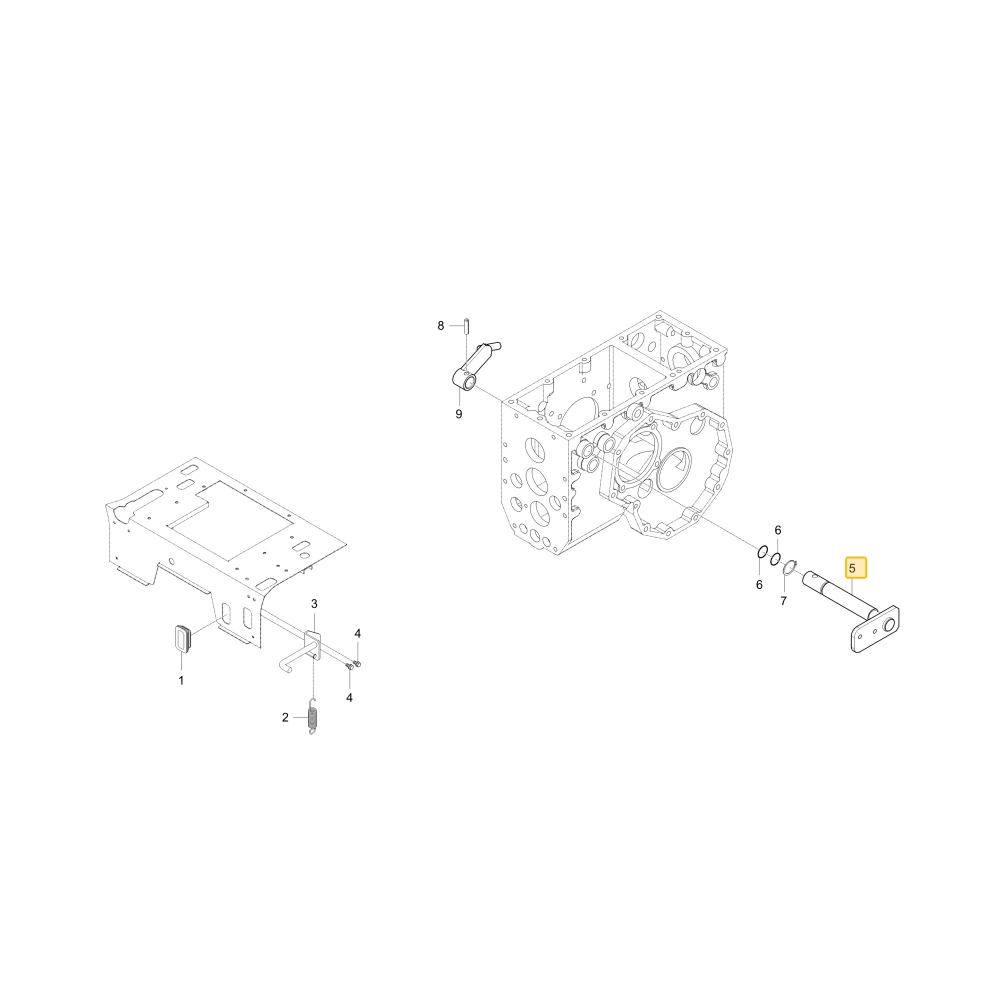Drążek blokady mechanizmu różnicowego KIOTI TB12-0055A