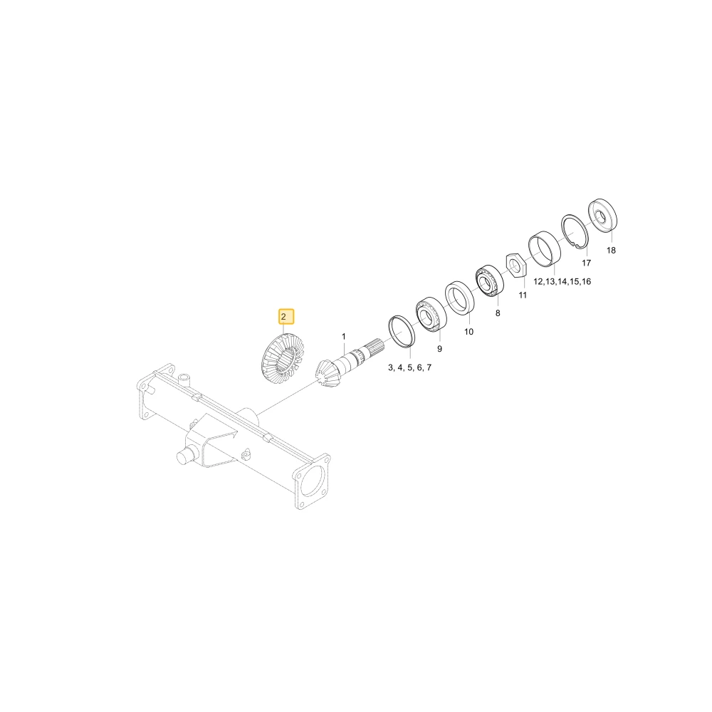 Koło zębate stożkowe spiralne 19 KIOTI TB13-0020A