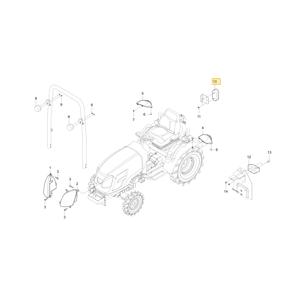 Tylna lampa kombinacji KIOTI TB15-0036B