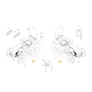 Naklejka modelu CK2610 KIOTI TB16-0003A