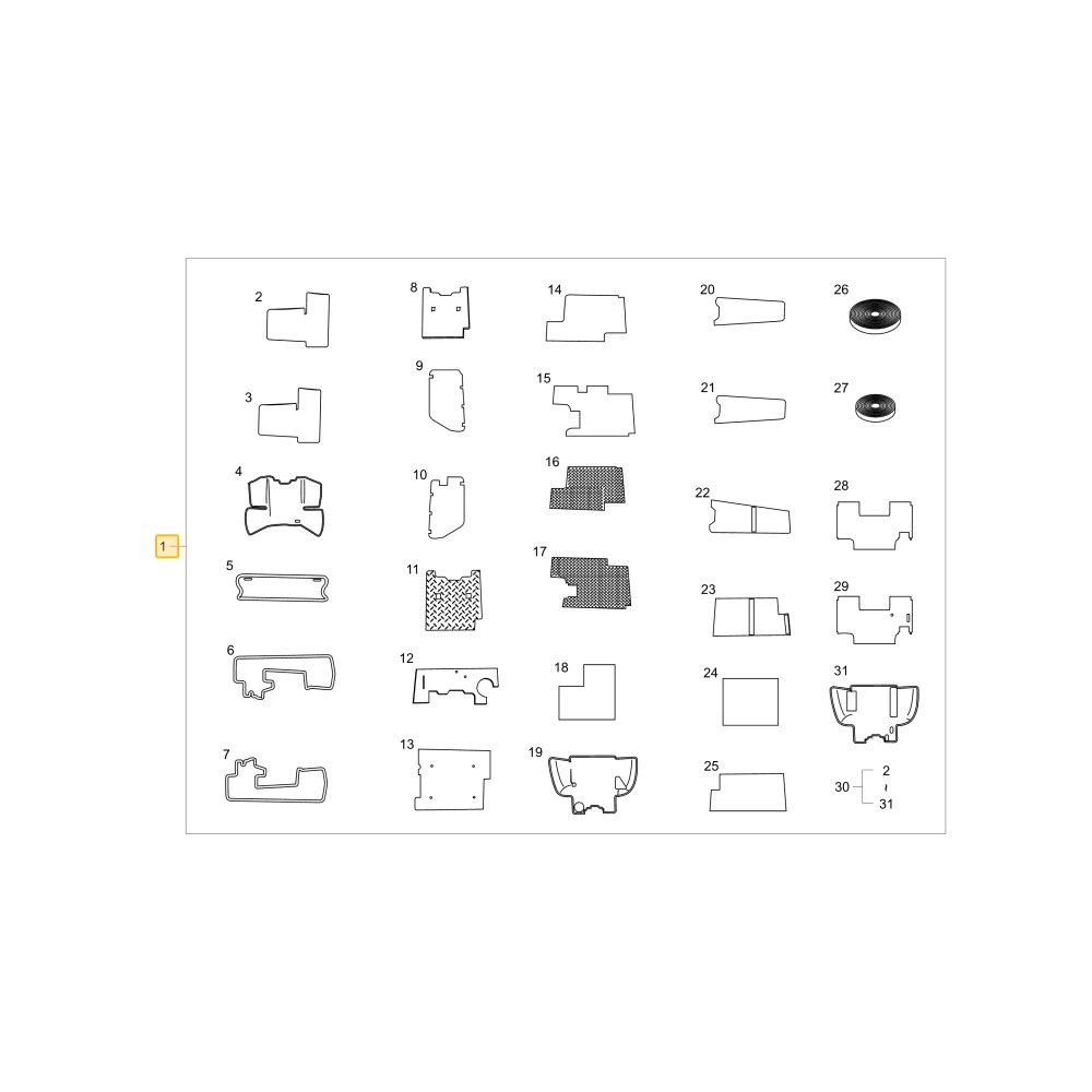 Zestaw Option wewnętrznego zestawu Material KIOTI TB16-A0006C