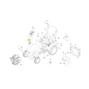 Naklejka lewego modelu CS2210 KIOTI TB26-0004A