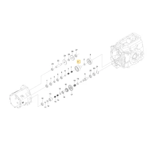 Wał koła zębatego 34 15 KIOTI TB32-0045B