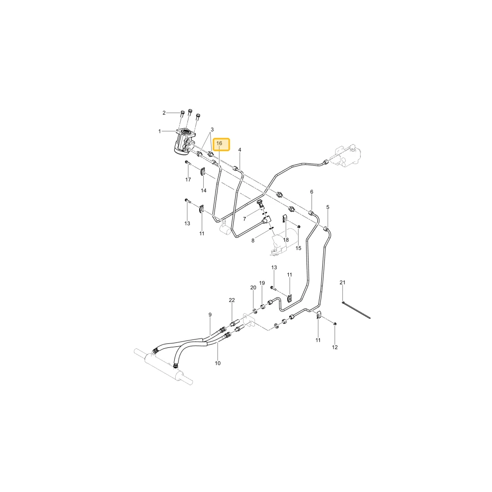 Rurka hydrauliczna P KIOTI TB34-0161B