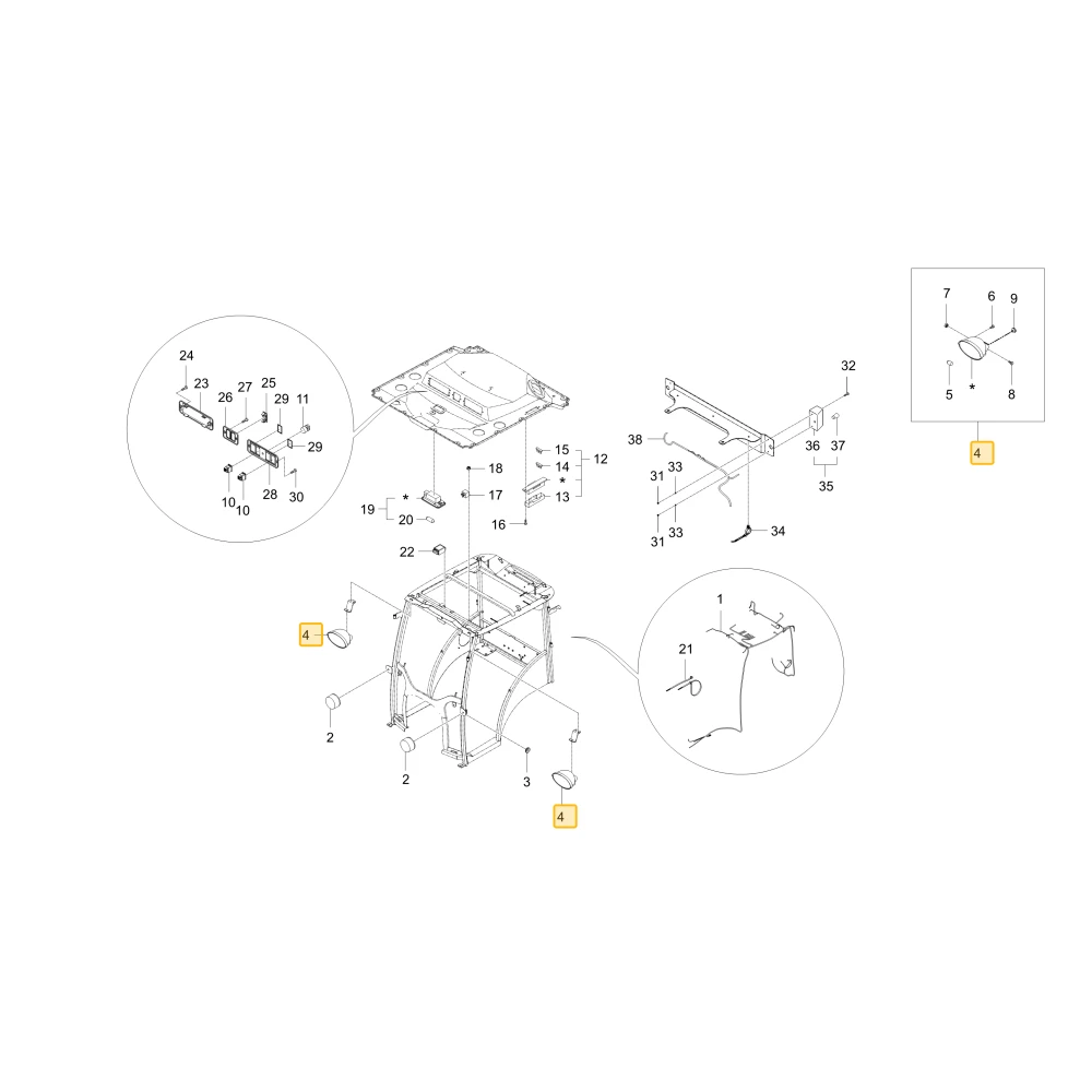 Lampa robocza KIOTI TB35-0075A