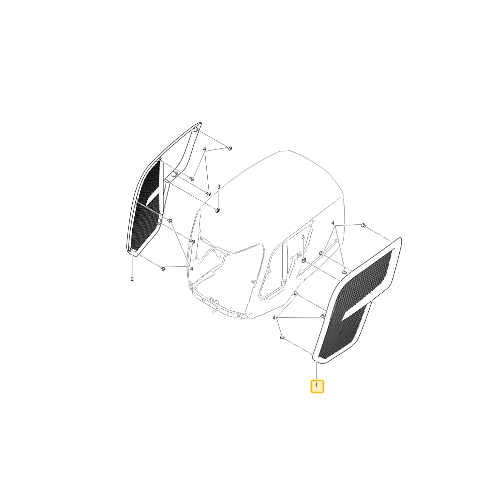 Lewy grill boczny KIOTI TB36-0232A