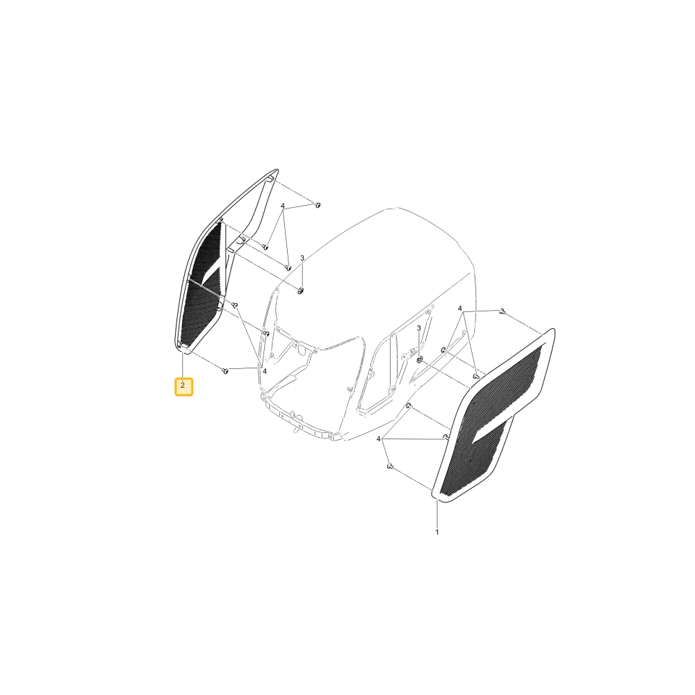 Prawy grill boczny KIOTI TB36-0233A