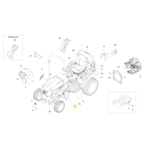 Naklejka lewego modelu CS2520 KIOTI TB36-0565A