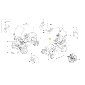Naklejka lewego modelu CS2520S KIOTI TB36-0567A