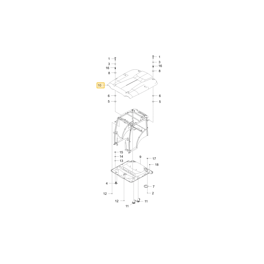 Dach kabiny KIOTI TB36-1125A