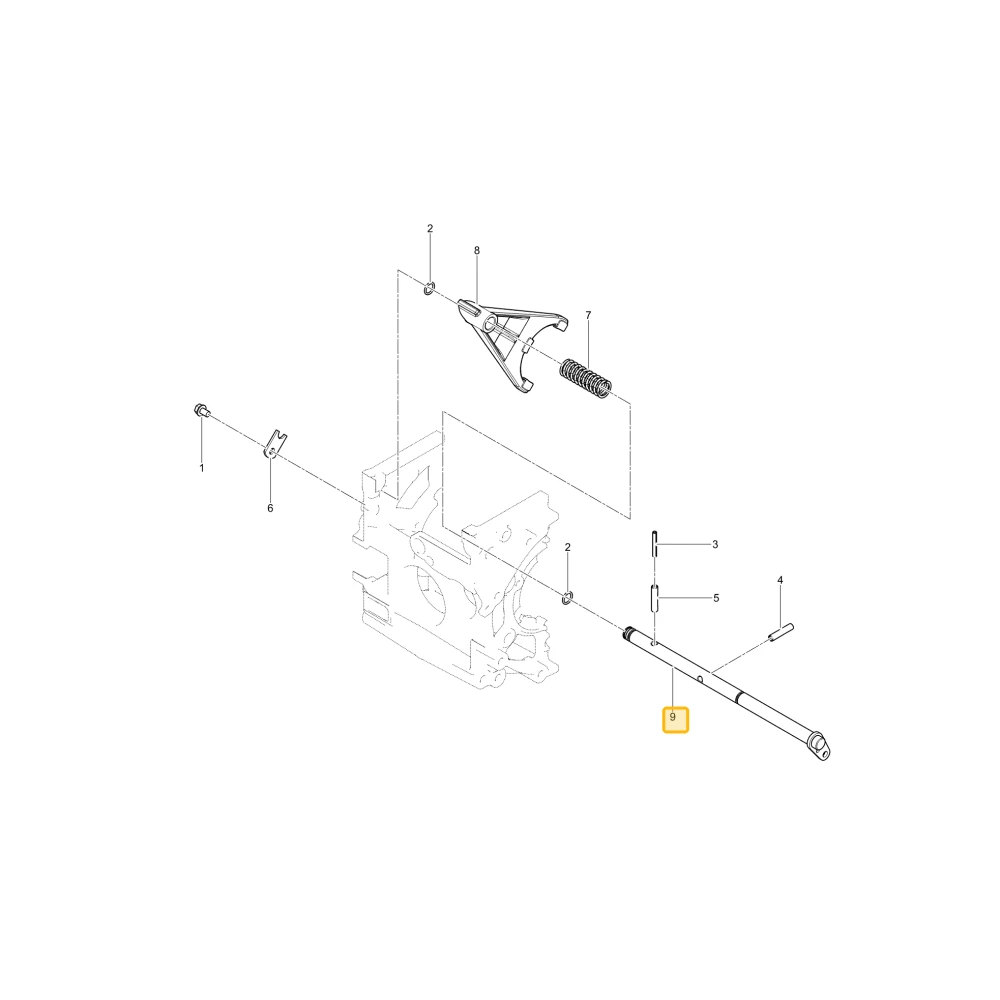 Drążek mechanizmu różnicowego widełek KIOTI TC21-0001A