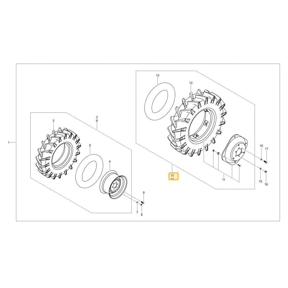 Lewa opona Tiron 11.2 24 8PR KIOTI TC22-0030A