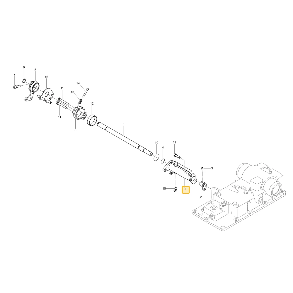 Podpora dźwigni hydraulicznej KIOTI TC24-0048A