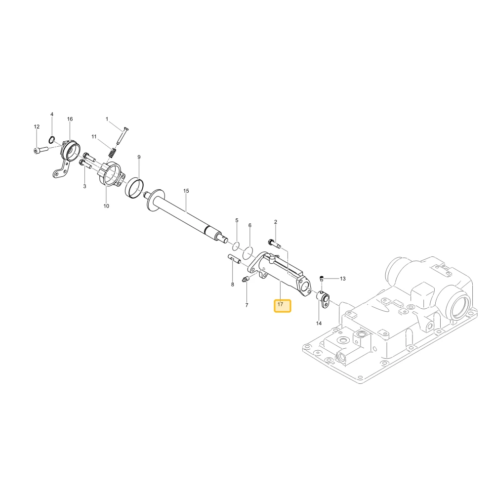 Podpora dźwigni hydraulicznej KIOTI TC24-0091A