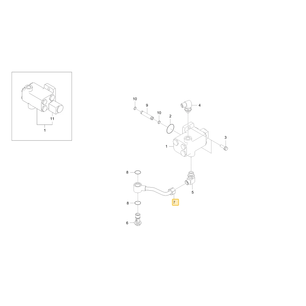 Rurka hydrauliczna WOM H KIOTI TC24-0168B