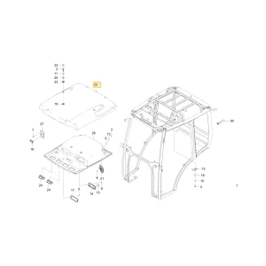 Dach kabiny KIOTI TC26-0154A