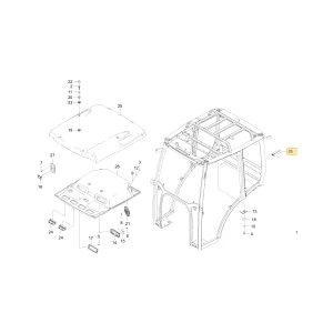Uszczelka gumowa dachu KIOTI TC26-0155A