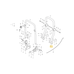 Lewa podpora ROPS KIOTI TC26-1315A