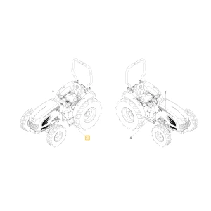Naklejka modelu CK4020 KIOTI TC26-1427A