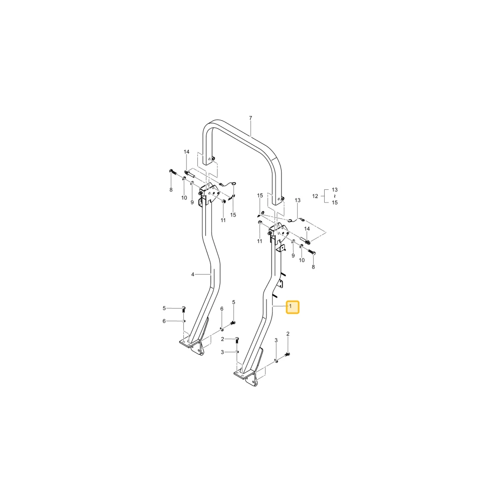 Lewa podpora ROPS KIOTI TC26-1497B