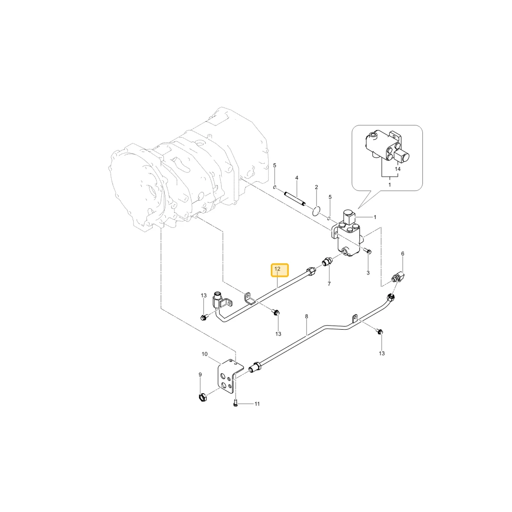 Rura kierownicza T KIOTI TD24-0115B