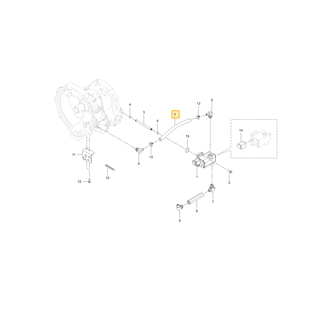 Wąż hydrauliczny spustowy KIOTI TD24-0204A
