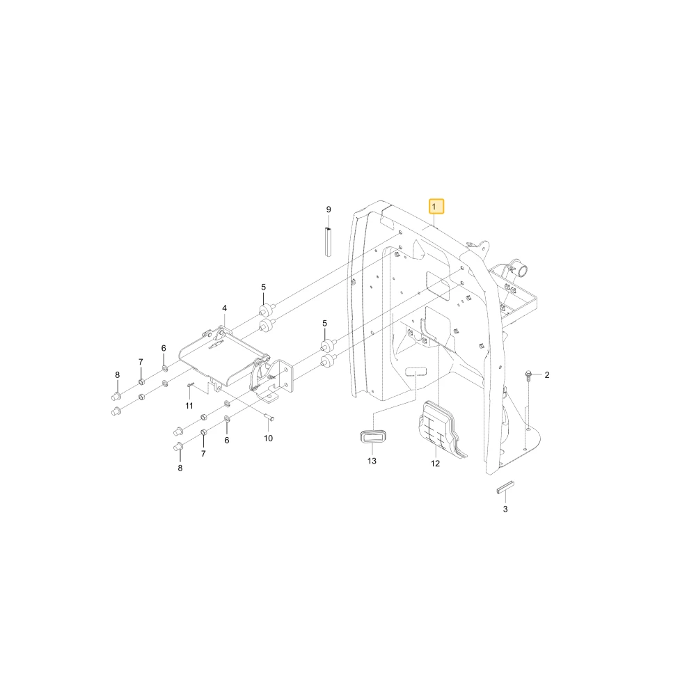 Korpus ramy INSTPN ROPS KIOTI TD26-0410C