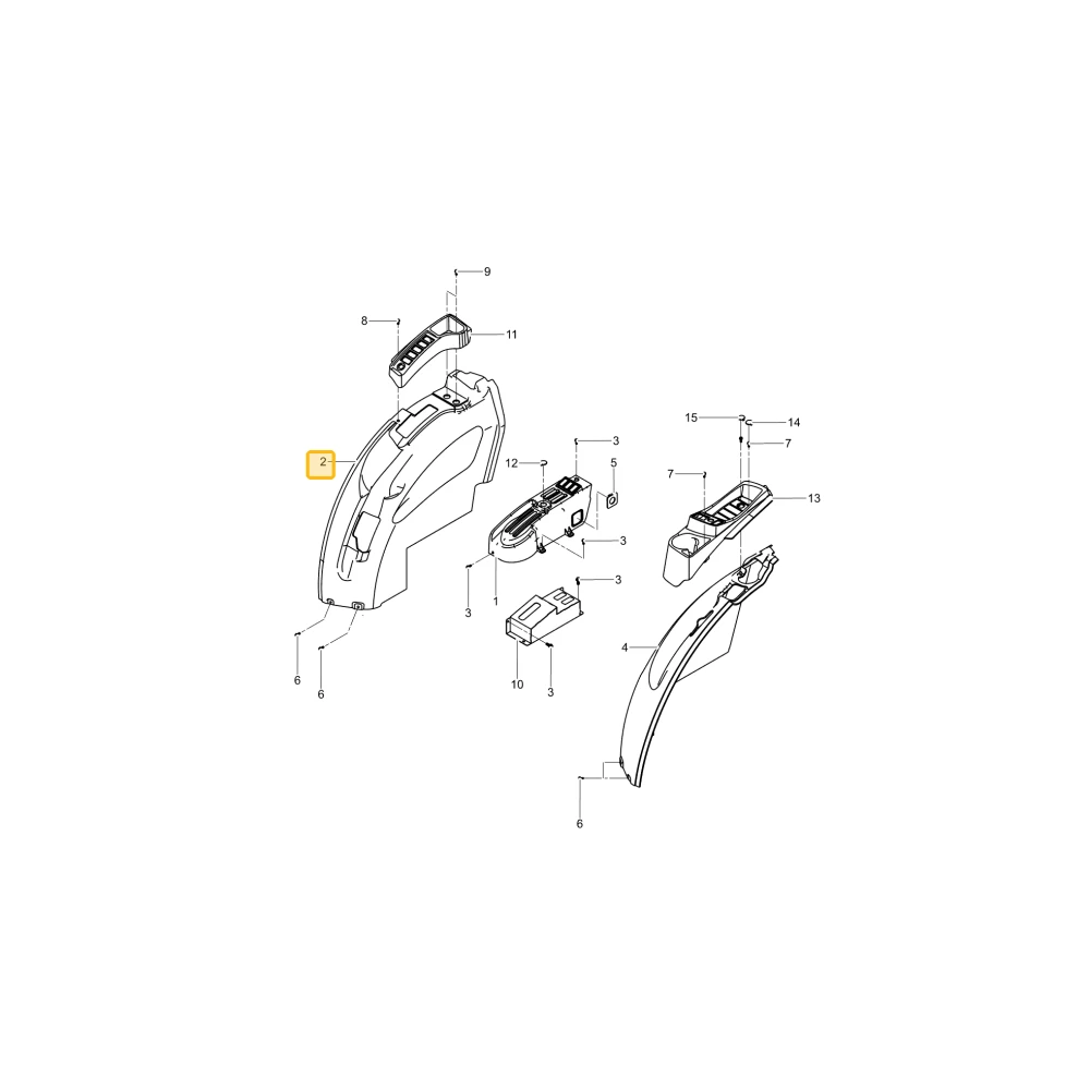 Wewnętrzny prawy błotnik Material KIOTI TD26-0533A